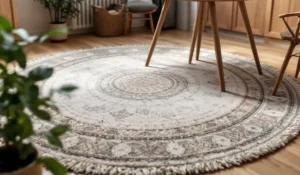 Tapis rond cuisine : astuces pour un sol stylé et facile à nettoyer