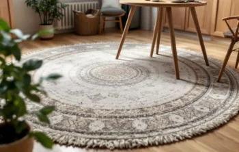 Tapis rond cuisine : astuces pour un sol stylé et facile à nettoyer