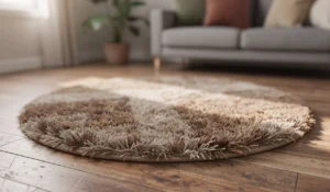 Jouer avec les formes : pourquoi choisir un tapis shaggy rond ?