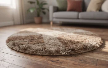 Jouer avec les formes : pourquoi choisir un tapis shaggy rond ?