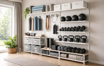 Rangement IKEA pour équipements sportifs : organiser votre salle de gym maison