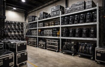 Rangement matériel scénique pour tournées avec solutions professionnelles modulables