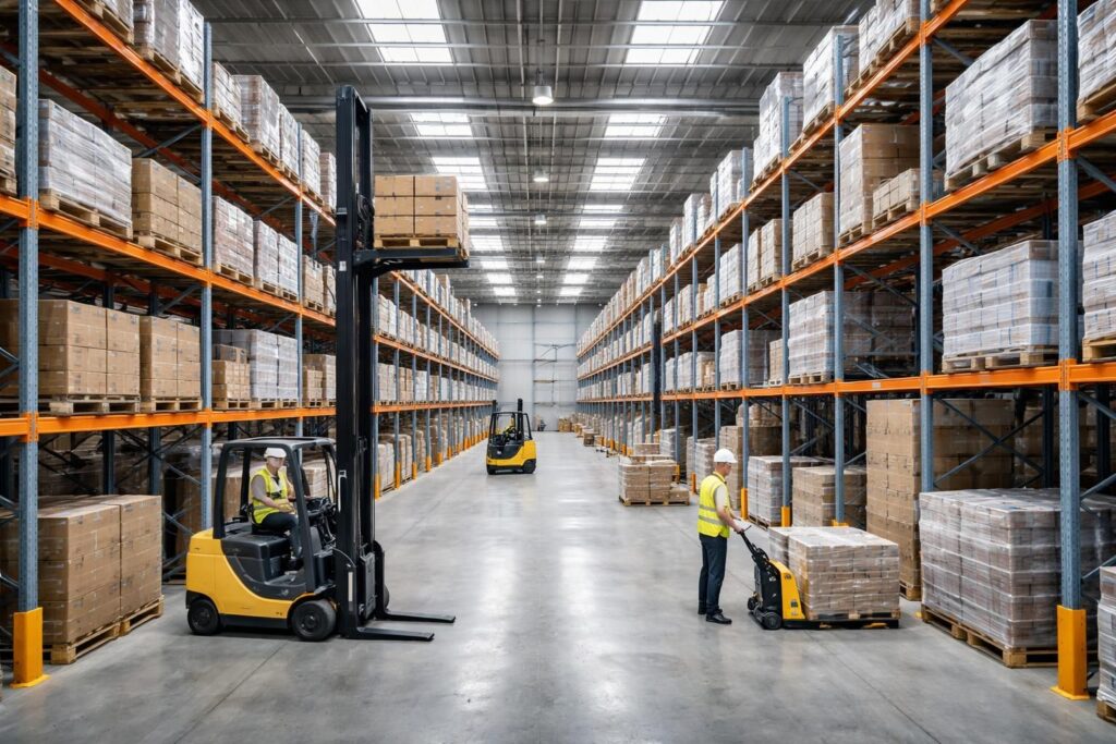 Systèmes de rangement pour entrepôts professionnels avec Mecalux et racks industriels