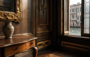 Quand le bois sombre et la dorure racontent Venise sur vos murs